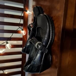 Black Buckle Mary Jane Shoes